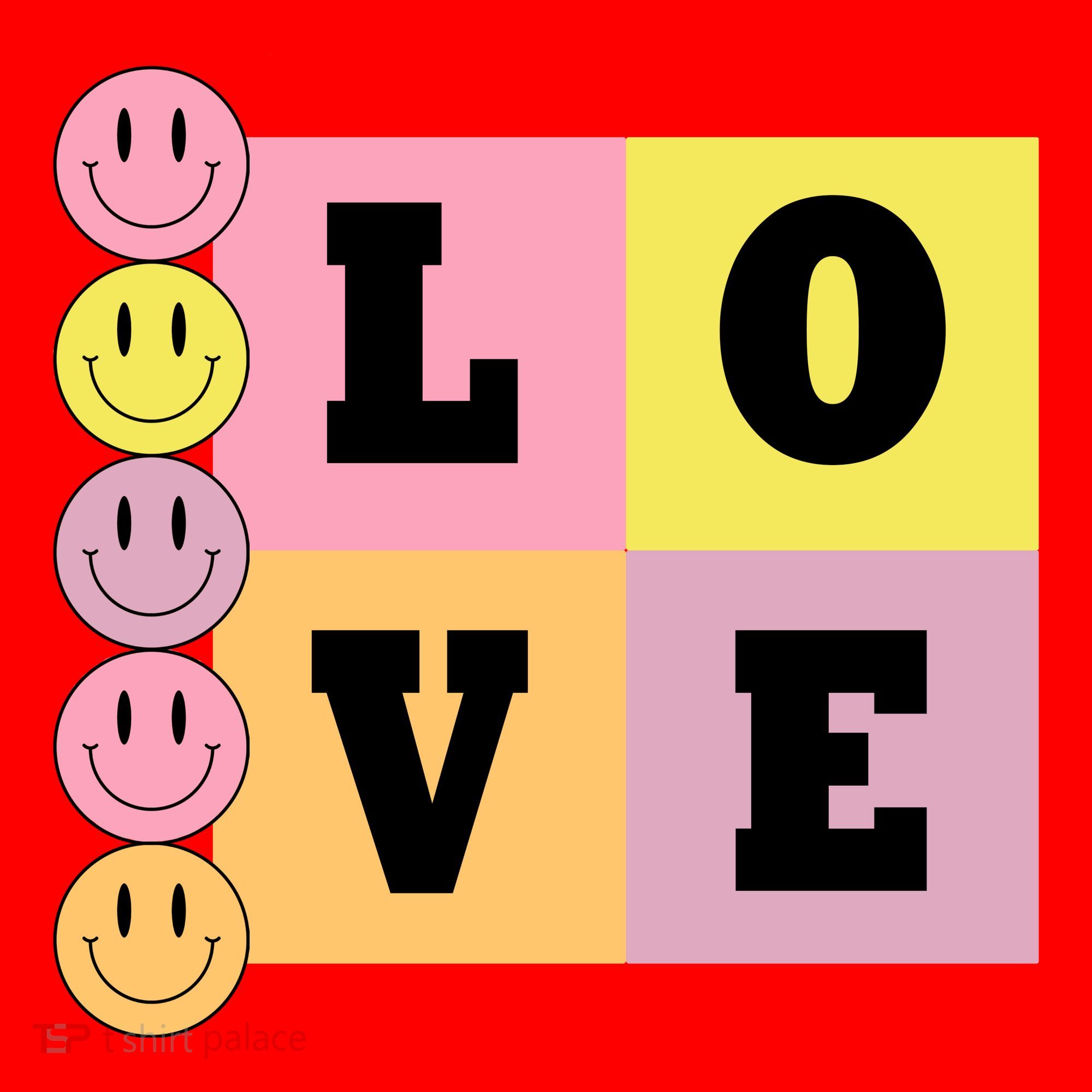 Love Retro Smile Face Cute Gift Santa Hat