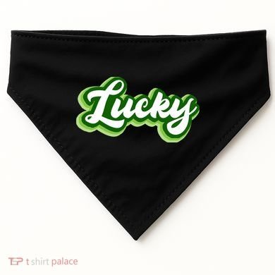 Lucky Retro St Patrick's Day USA-Made Doggie Bandana