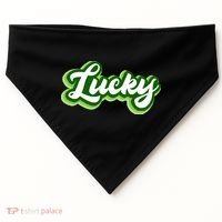 Lucky Retro St Patrick's Day USA-Made Doggie Bandana thumb 0
