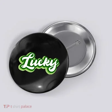 Lucky Retro St Patrick's Day Button