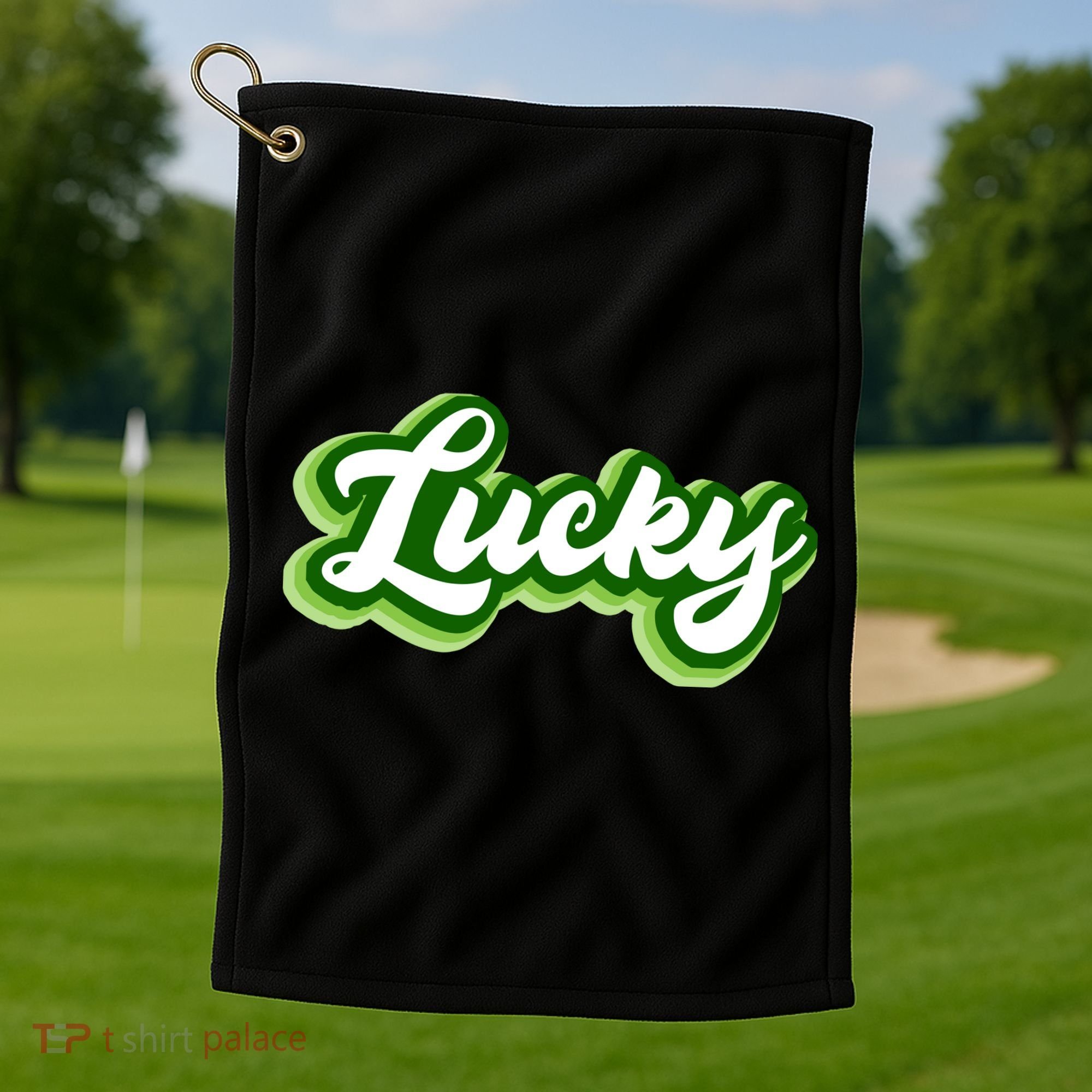 Lucky Retro St Patrick's Day Golf Towel