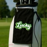 Lucky Retro St Patrick's Day Golf Towel thumb 2