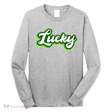Lucky Retro St Patrick's Day Long Sleeve Shirt