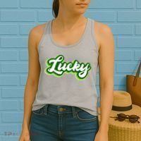 Lucky Retro St Patrick's Day Women's Tank Top thumb 2