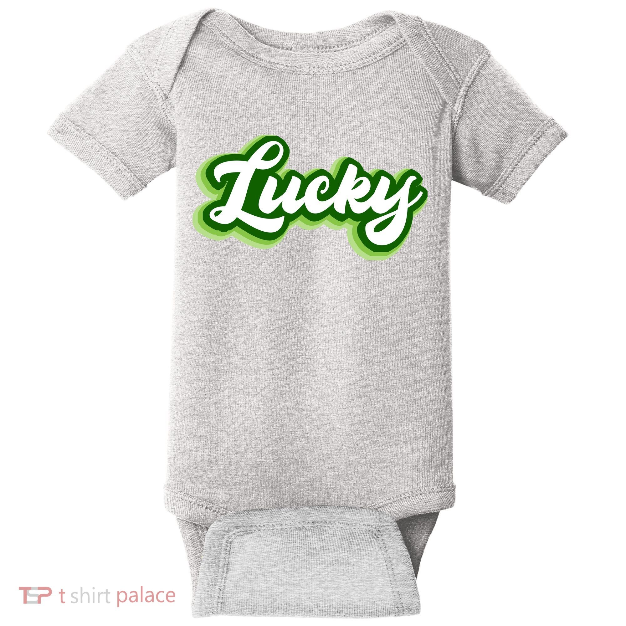 Lucky Retro St Patrick's Day Baby Bodysuit