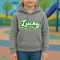 Lucky Retro St Patrick's Day Kids Hoodie thumb 3