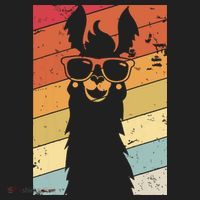 Llama Retro Style Alpaca Women's Sweatshirt thumb 2