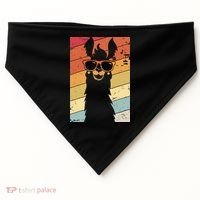 Llama Retro Style Alpaca USA-Made Doggie Bandana thumb 0