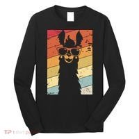 Llama Retro Style Alpaca Long Sleeve Shirt thumb 0