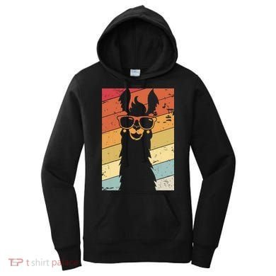 Llama Retro Style Alpaca Women's Hoodie