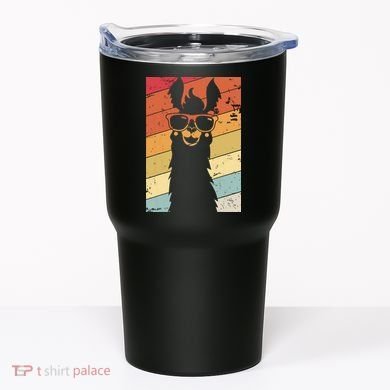Llama Retro Style Alpaca Tumbler