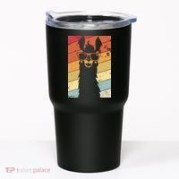 Llama Retro Style Alpaca Tumbler thumb 0