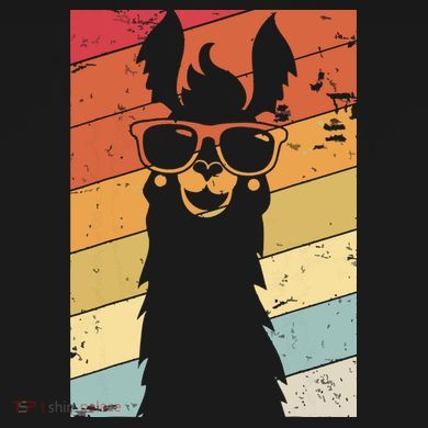 Llama Retro Style Alpaca Magnet