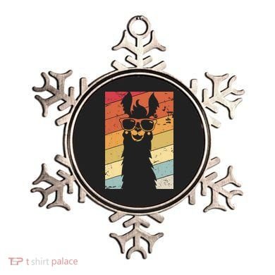 Llama Retro Style Alpaca Ornament