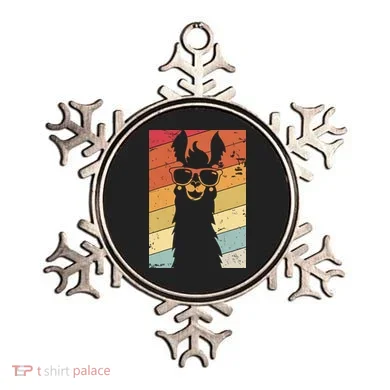Llama Retro Style Alpaca Ornament