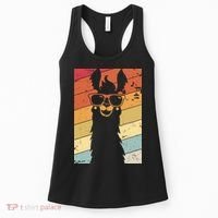 Llama Retro Style Alpaca Women's Tank Top thumb 0