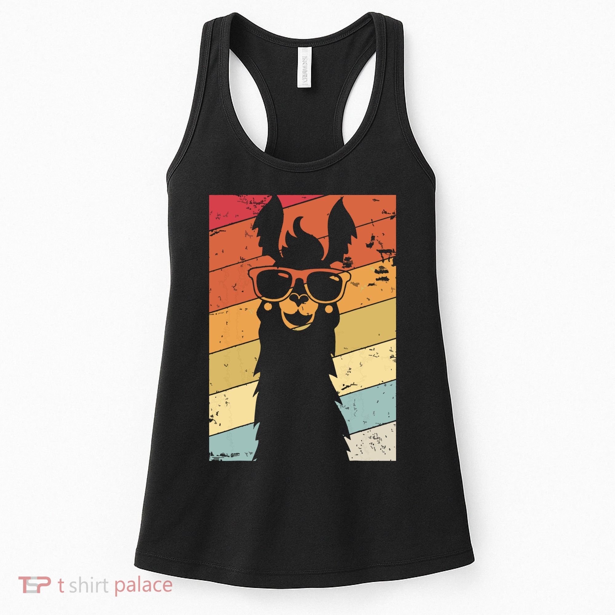Llama Retro Style Alpaca Women's Tank Top