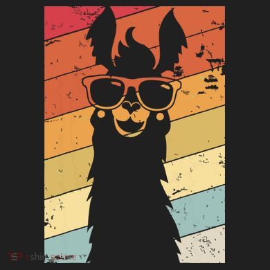 Llama Retro Style Alpaca Sport-Tek Posi-UV Pro Polo