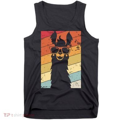 Llama Retro Style Alpaca Tank Top