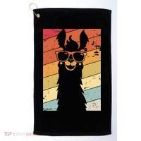 Llama Retro Style Alpaca Golf Towel thumb 0