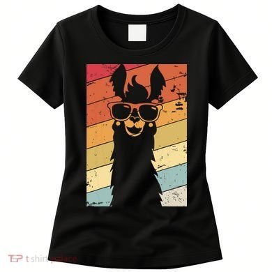 Llama Retro Style Alpaca Women's T-Shirt