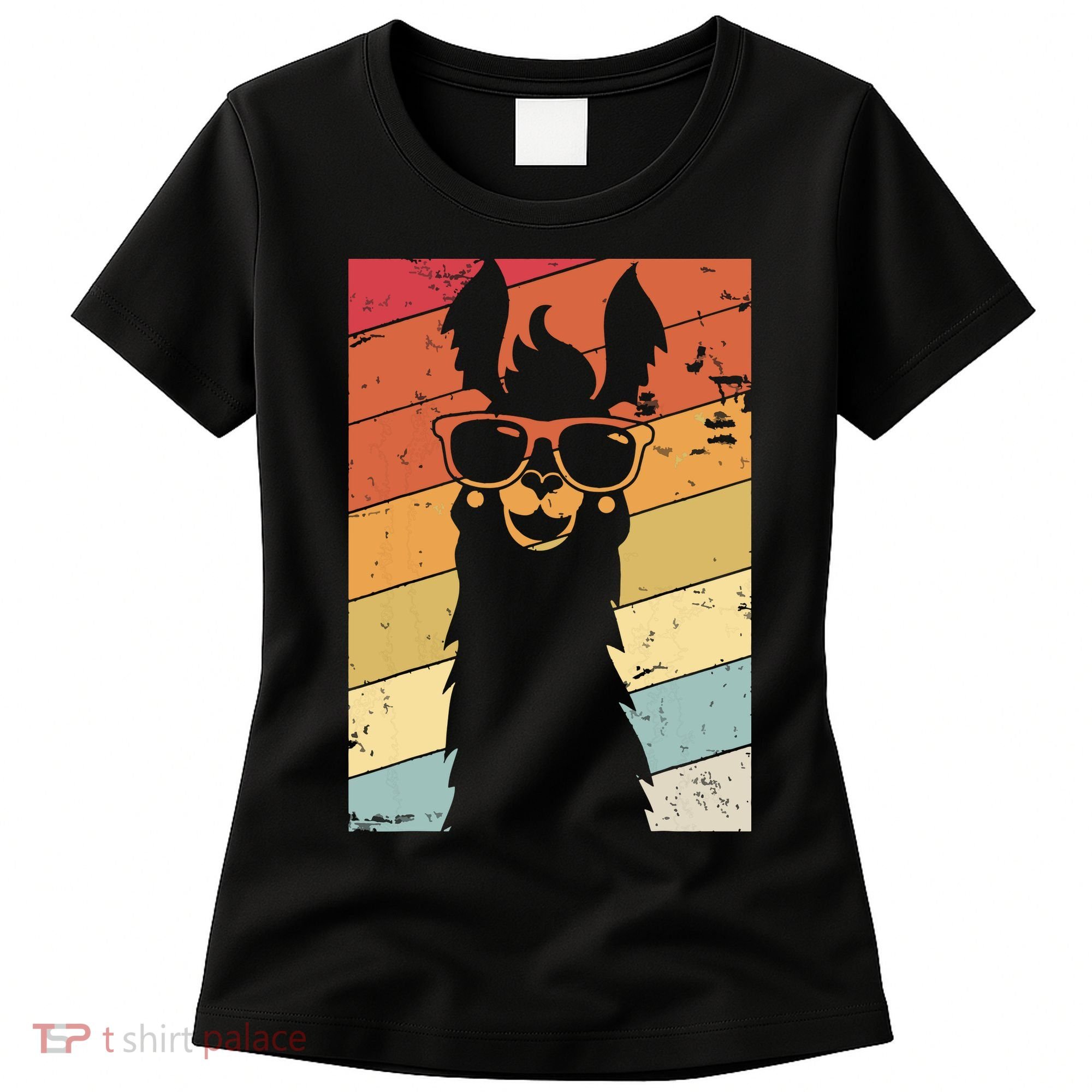 Llama Retro Style Alpaca Women's T-Shirt