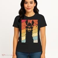 Llama Retro Style Alpaca Women's T-Shirt thumb 4