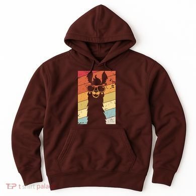 Llama Retro Style Alpaca Hoodie