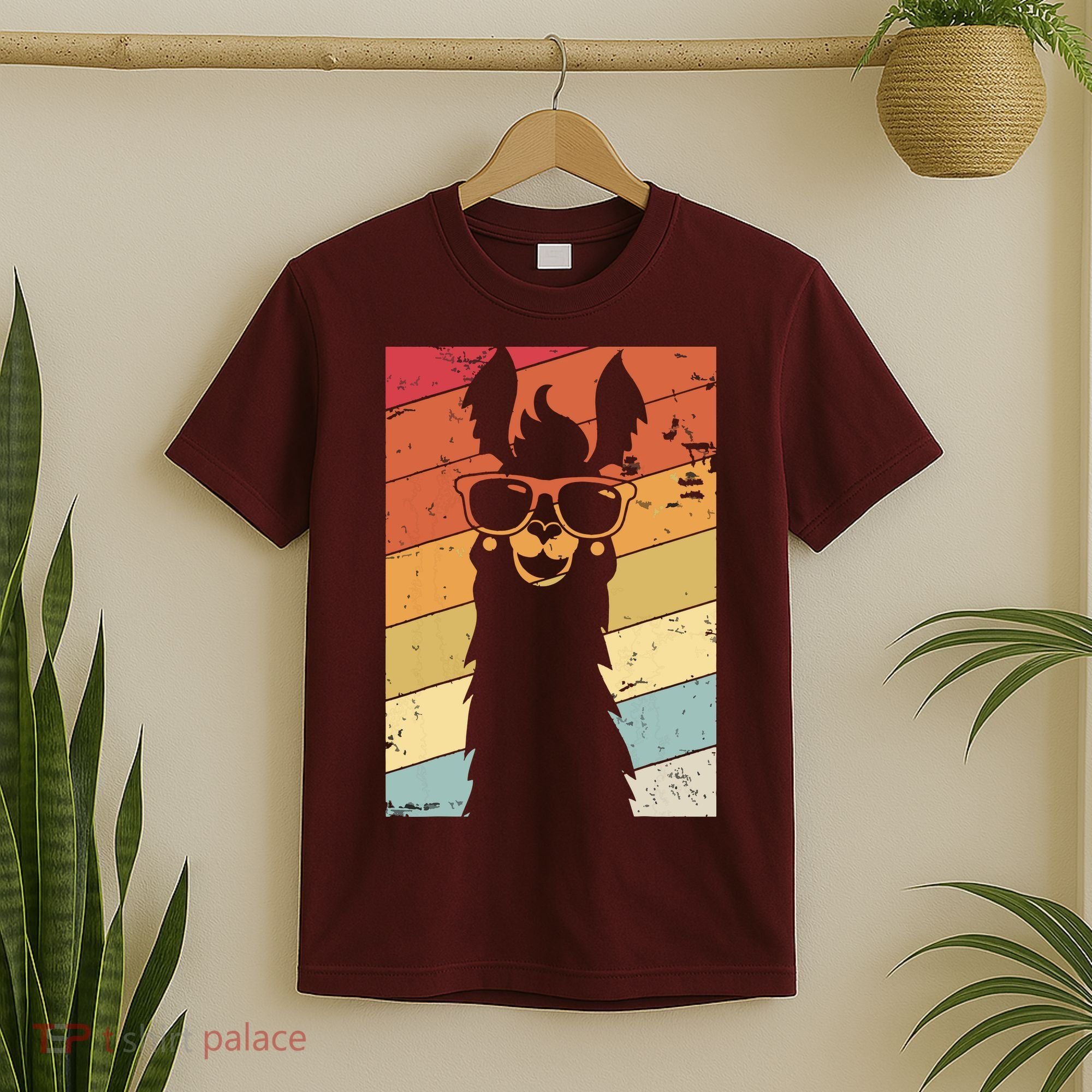 Llama Retro Style Alpaca T-Shirt