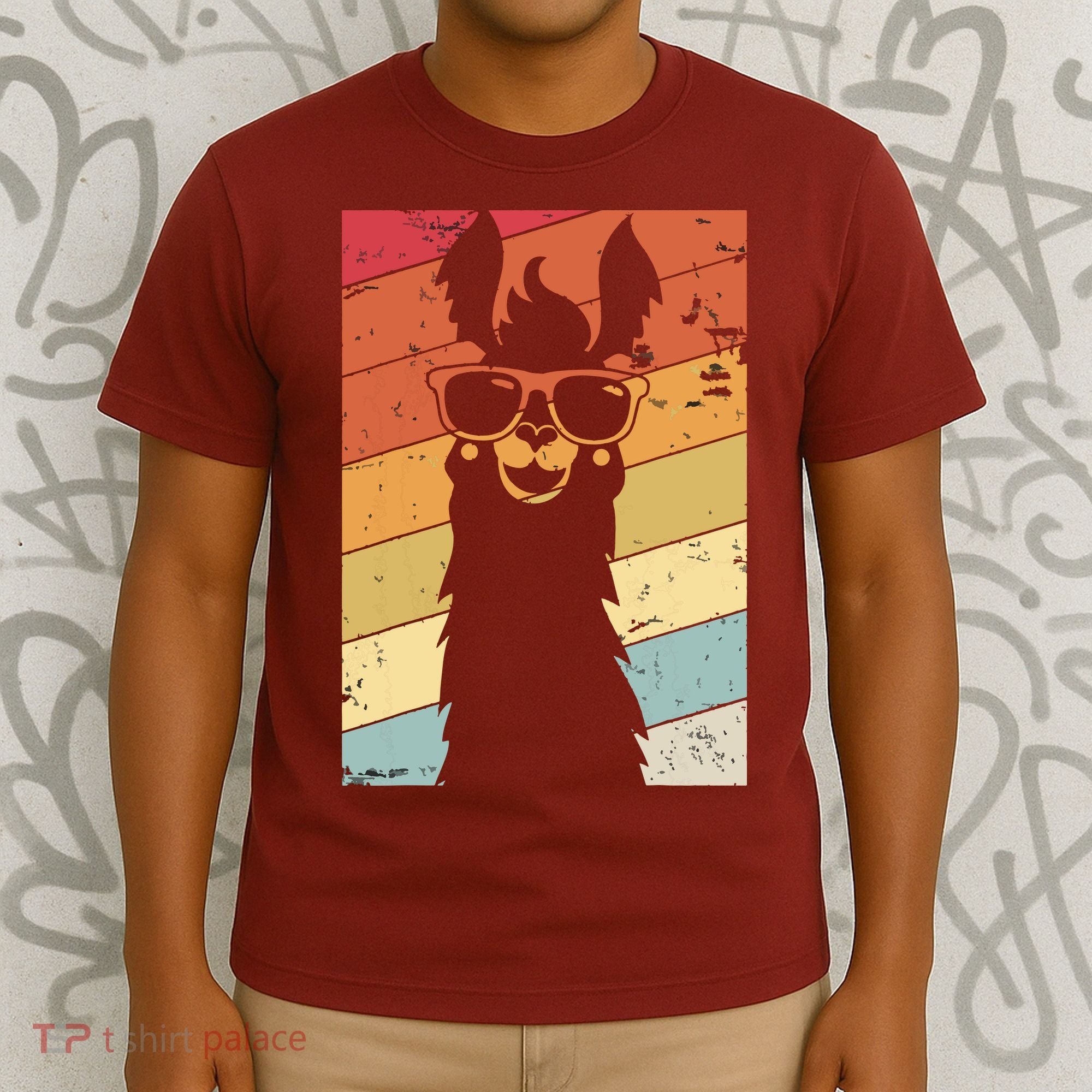 Llama Retro Style Alpaca T-Shirt