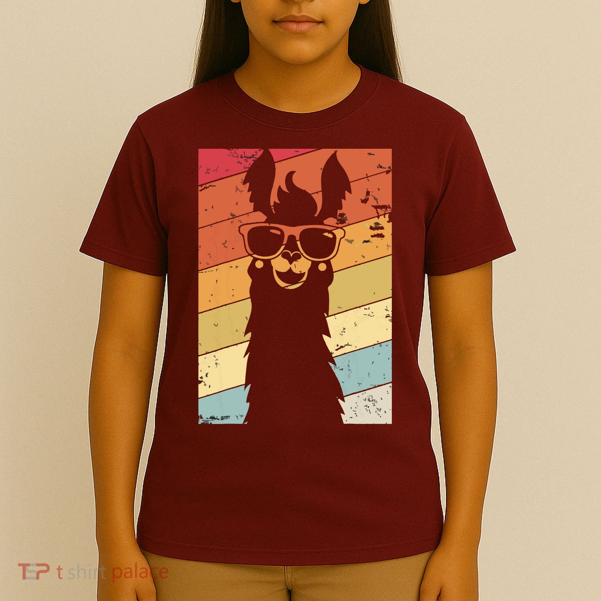 Llama Retro Style Alpaca T-Shirt