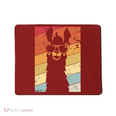 Llama Retro Style Alpaca Mousepad