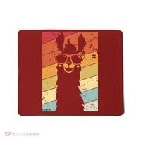 Llama Retro Style Alpaca Mousepad thumb 0
