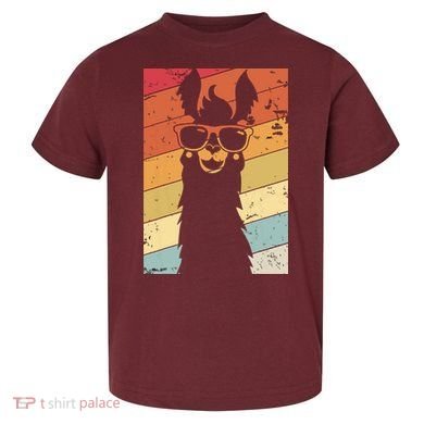 Llama Retro Style Alpaca Toddler T-Shirt