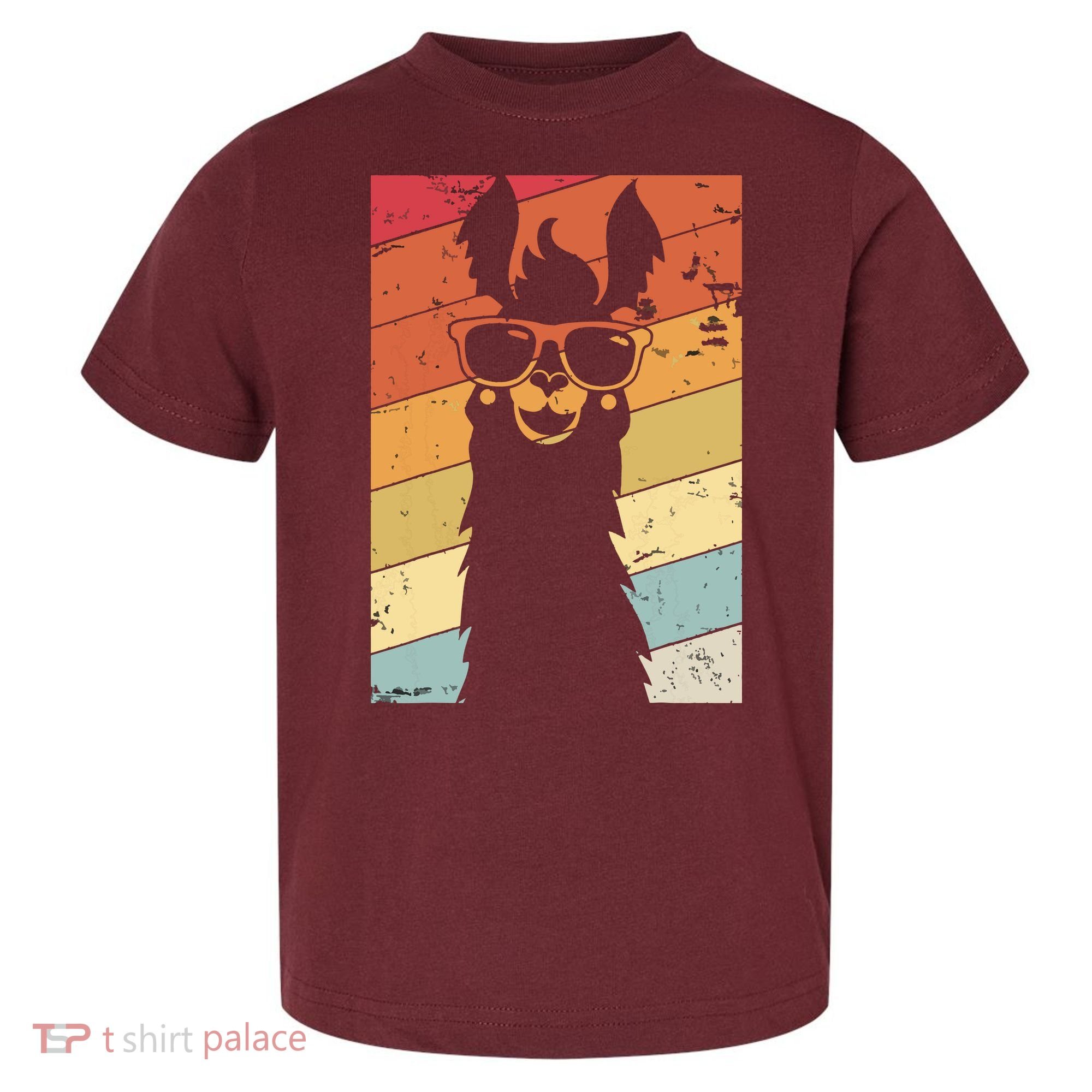 Llama Retro Style Alpaca Toddler T-Shirt