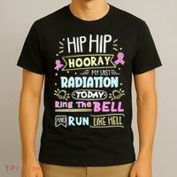 Last Radiation Today Ring The Bell_ Breast Cancer Warrior T-Shirt thumb 3