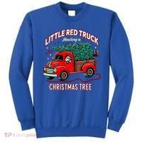Little Red Truck Hauling A Christmas Tree Sweatshirt thumb 0