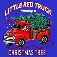 Little Red Truck Hauling A Christmas Tree Mousepad thumb 1