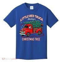 Little Red Truck Hauling A Christmas Tree Kids T-Shirt thumb 0