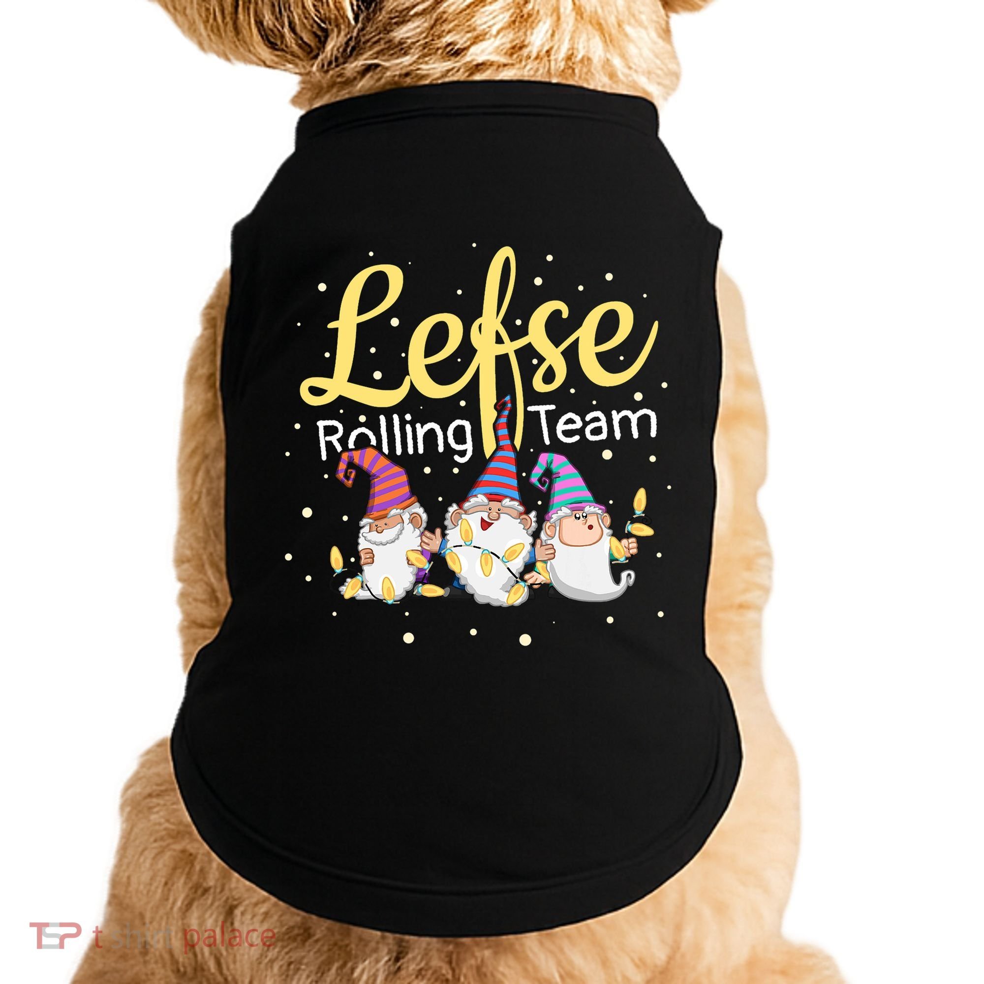 Lefse Rolling Team Gnome Christmas Norway Xmas Ornament Gift Doggie Tank