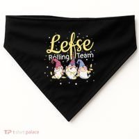 Lefse Rolling Team Gnome Christmas Norway Xmas Ornament Gift USA-Made Doggie Bandana thumb 0