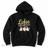 Lefse Rolling Team Gnome Christmas Norway Xmas Ornament Gift Hoodie thumb 0