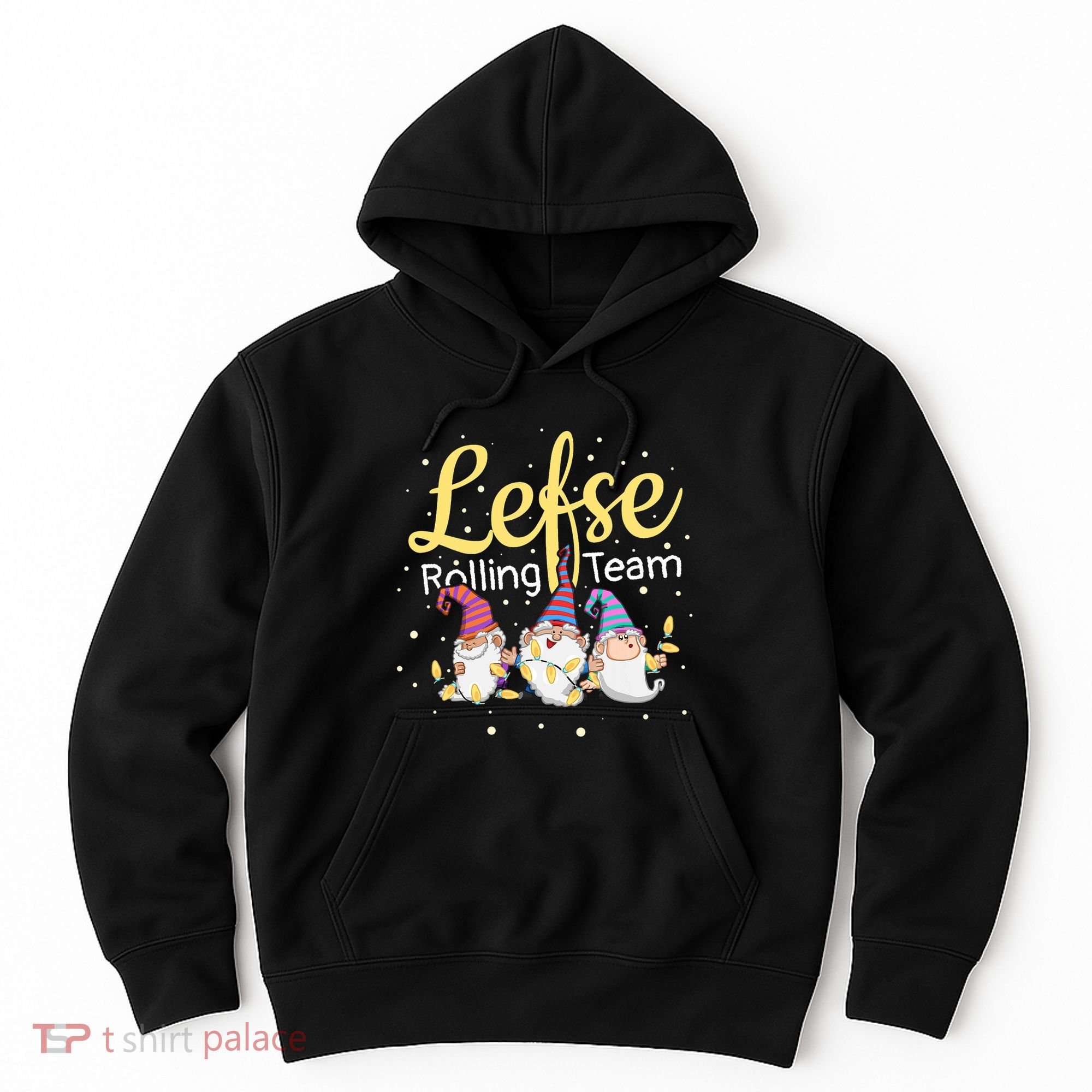 Lefse Rolling Team Gnome Christmas Norway Xmas Ornament Gift Hoodie