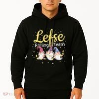 Lefse Rolling Team Gnome Christmas Norway Xmas Ornament Gift Hoodie thumb 2