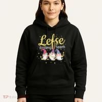 Lefse Rolling Team Gnome Christmas Norway Xmas Ornament Gift Hoodie thumb 5