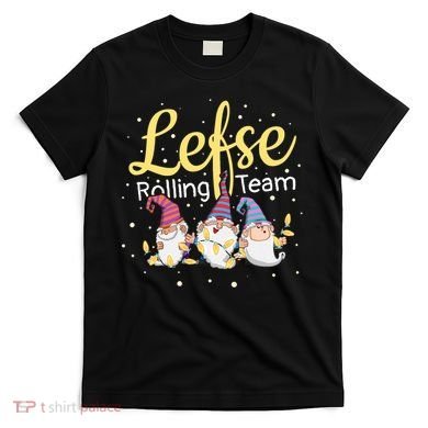 Lefse Rolling Team Gnome Christmas Norway Xmas Ornament Gift T-Shirt