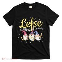 Lefse Rolling Team Gnome Christmas Norway Xmas Ornament Gift T-Shirt thumb 0
