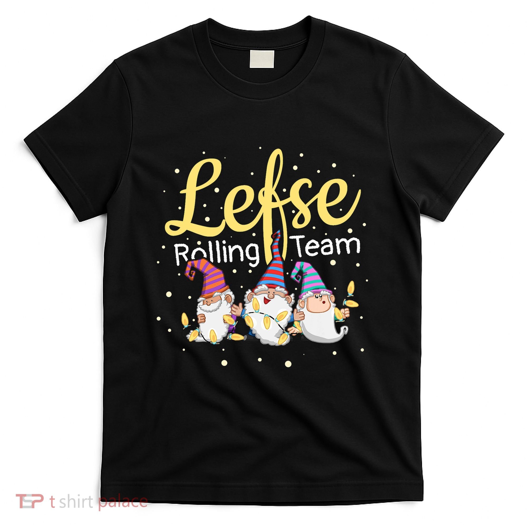 Lefse Rolling Team Gnome Christmas Norway Xmas Ornament Gift T-Shirt