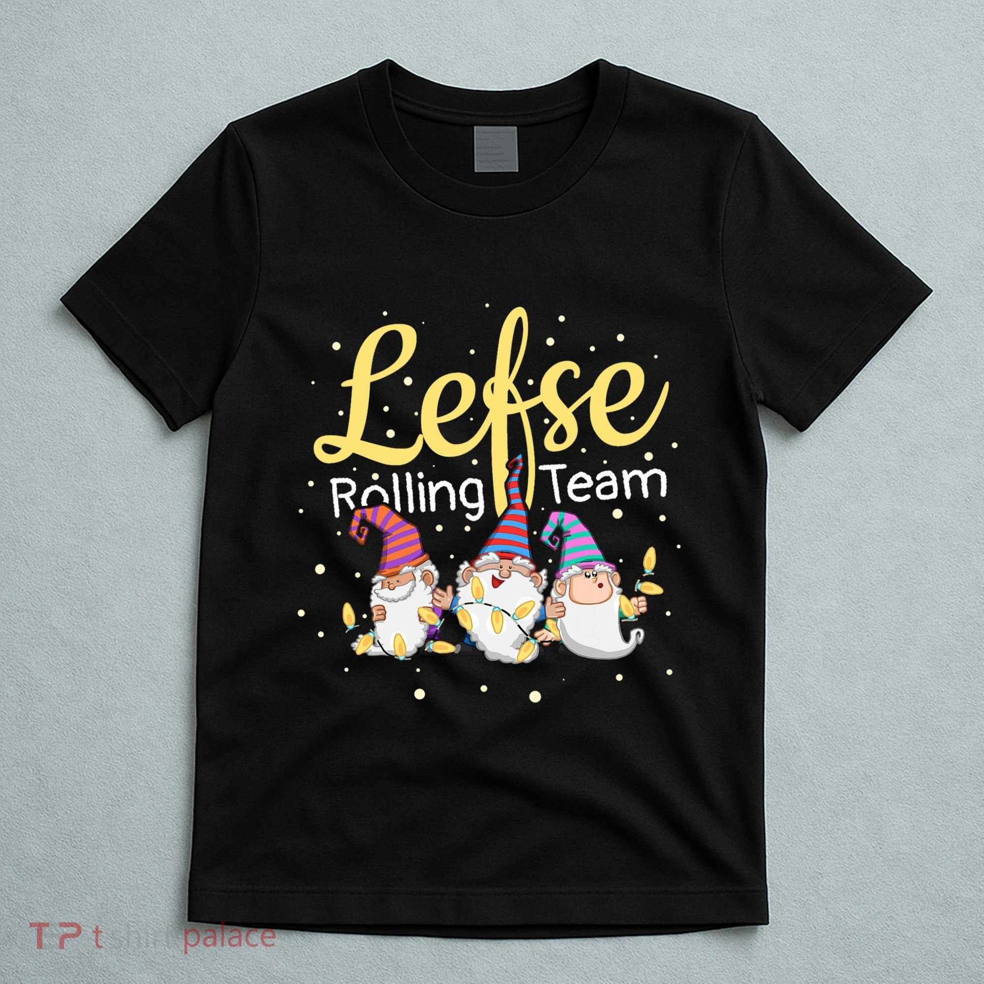Lefse Rolling Team Gnome Christmas Norway Xmas Ornament Gift T-Shirt