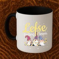 Lefse Rolling Team Gnome Christmas Norway Xmas Ornament Gift Coffee Mug thumb 2